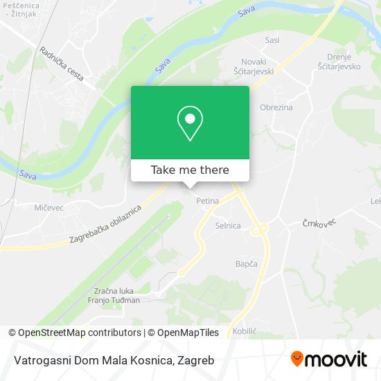 Vatrogasni Dom Mala Kosnica map