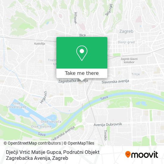 Dječji Vrtić Matije Gupca, Područni Objekt Zagrebačka Avenija map