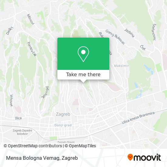 Mensa Bologna Vemag map