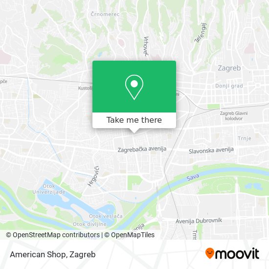 American Shop map