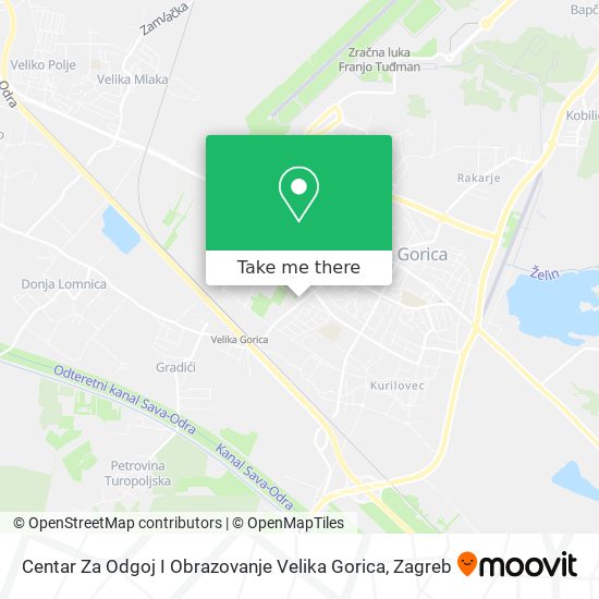 Centar Za Odgoj I Obrazovanje Velika Gorica map
