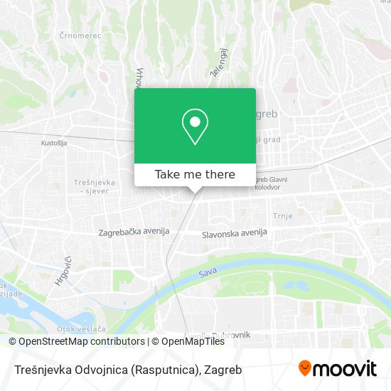 Trešnjevka Odvojnica (Rasputnica) map