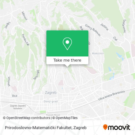 Prirodoslovno-Matematički Fakultet map