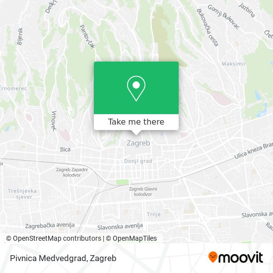Pivnica Medvedgrad map