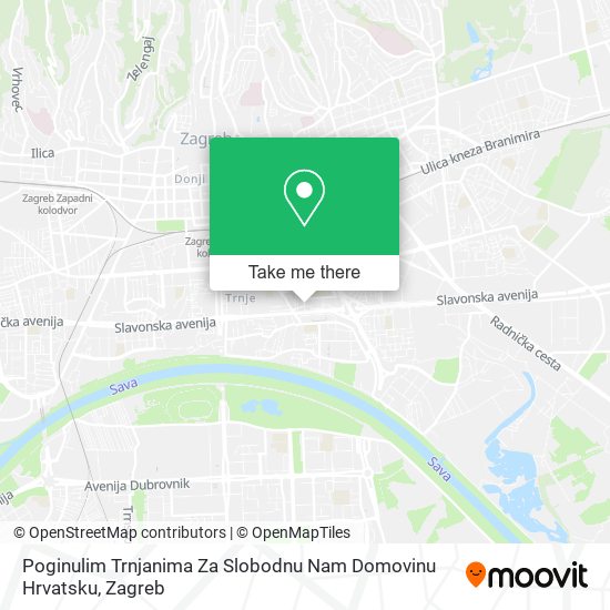 Poginulim Trnjanima Za Slobodnu Nam Domovinu Hrvatsku map