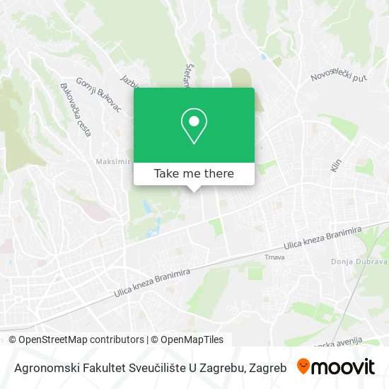 Agronomski Fakultet Sveučilište U Zagrebu map