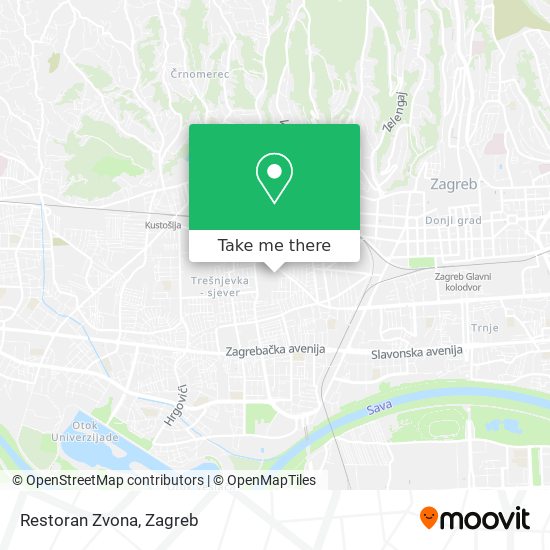 Restoran Zvona map