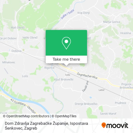 Dom Zdravlja Zagrebačke Županije, Ispostava Šenkovec map