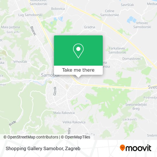 Shopping Gallery Samobor map