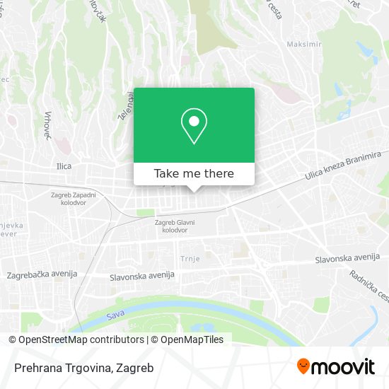 Prehrana Trgovina map
