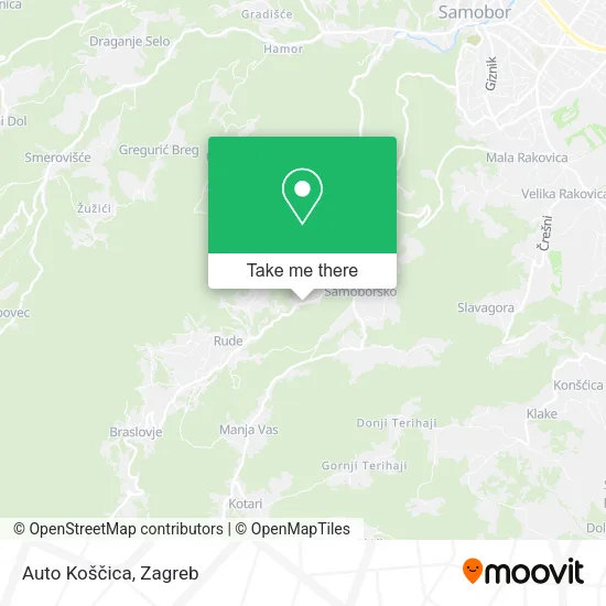 Auto Koščica map