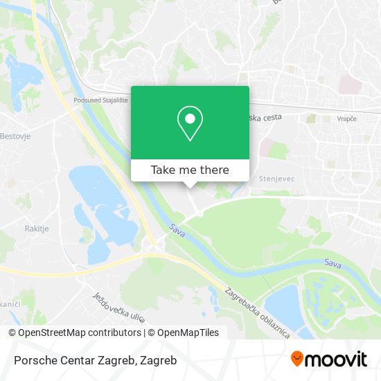 Porsche Centar Zagreb map