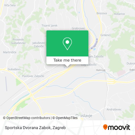 Sportska Dvorana Zabok map