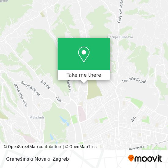 Granešinski Novaki map