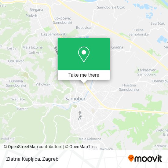 Zlatna Kapljica map