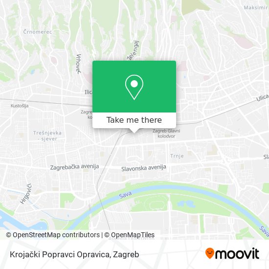 Krojački Popravci Opravica map