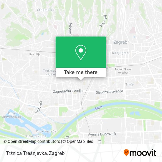 Tržnica Trešnjevka map