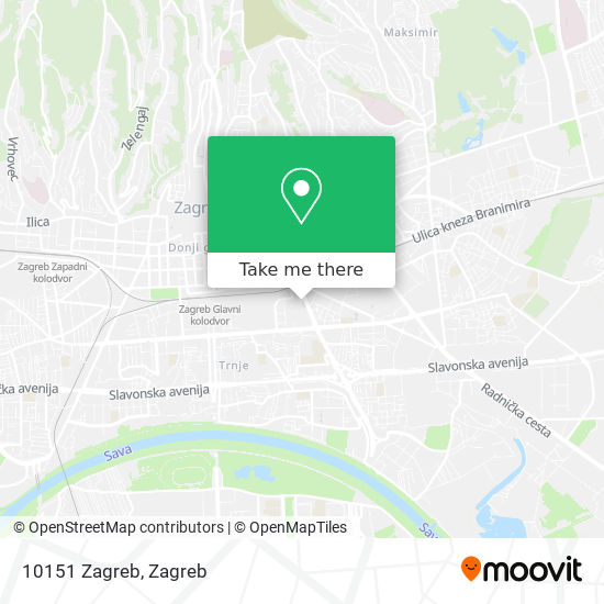 10151 Zagreb map