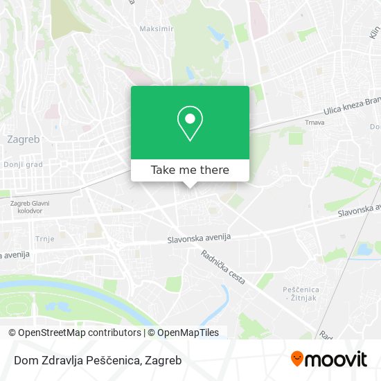 Dom Zdravlja Peščenica map