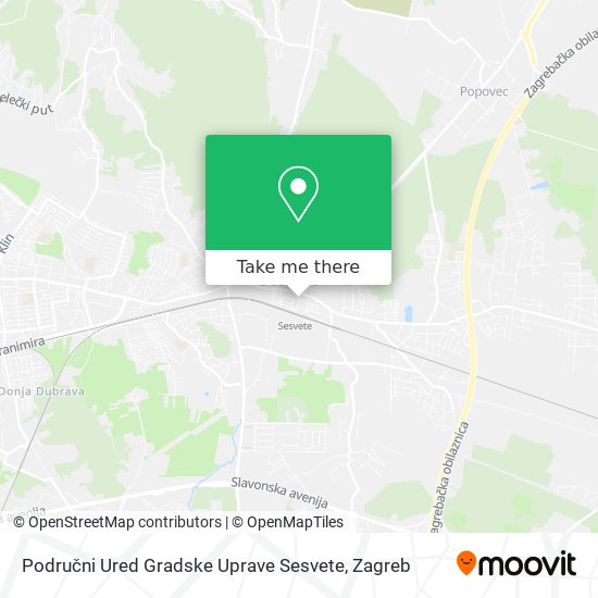 Područni Ured Gradske Uprave Sesvete map