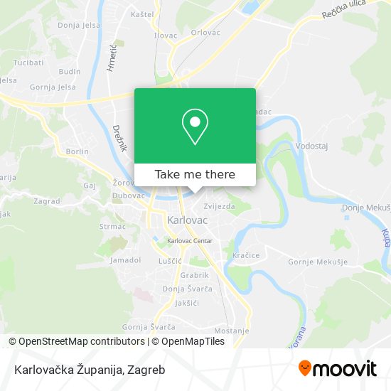 Karlovačka Županija map