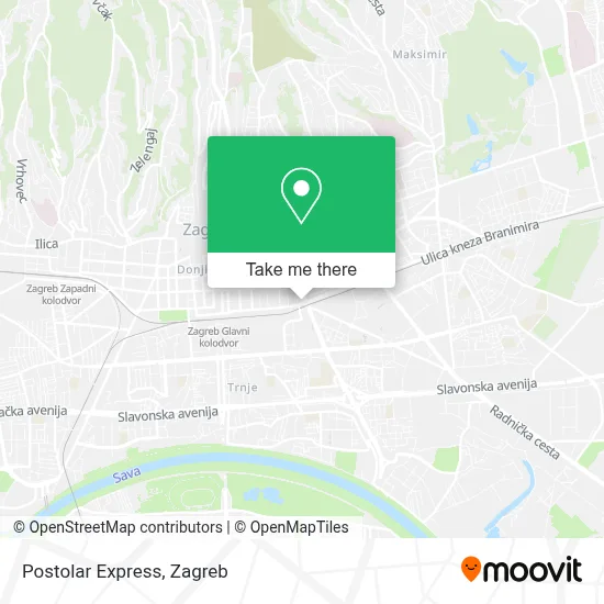 Postolar Express map