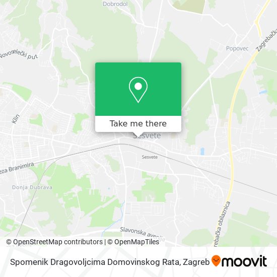 Spomenik Dragovoljcima Domovinskog Rata map