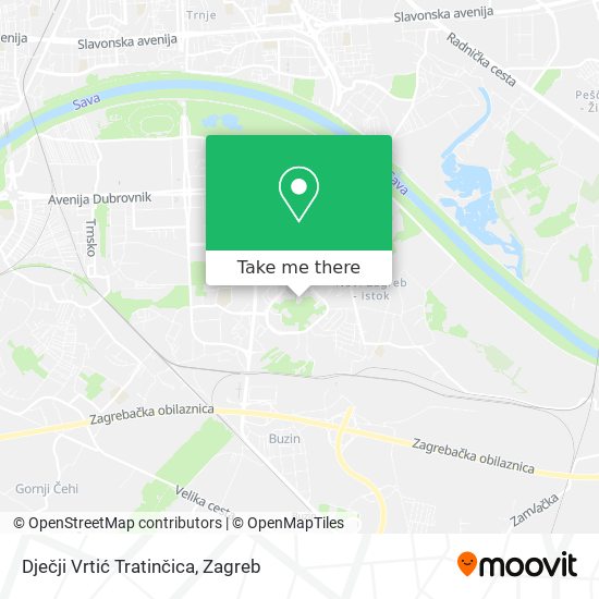 Dječji Vrtić Tratinčica map