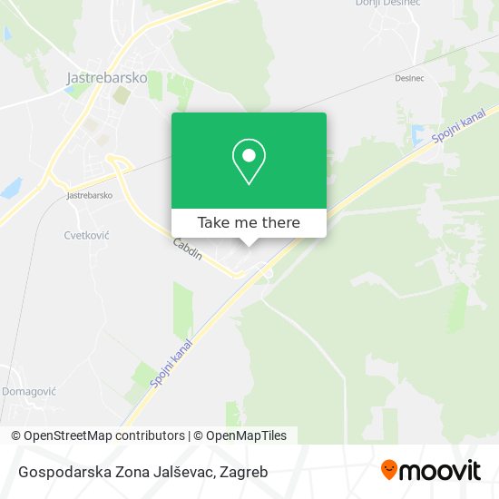Gospodarska Zona Jalševac map