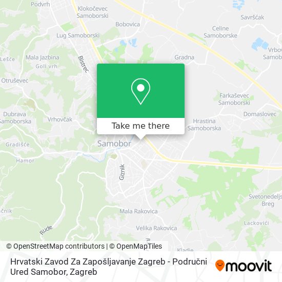 Hrvatski Zavod Za Zapošljavanje Zagreb - Područni Ured Samobor map