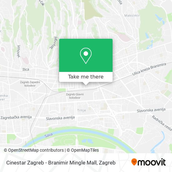 Cinestar Zagreb - Branimir Mingle Mall map
