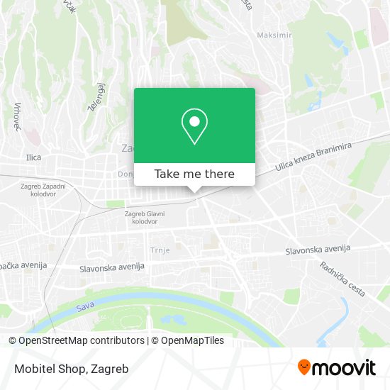 Mobitel Shop map