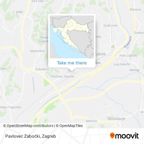 Pavlovec Zabočki map