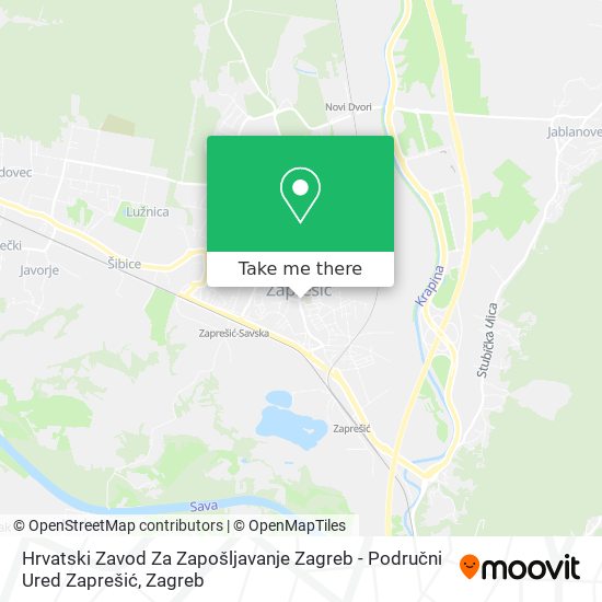 Hrvatski Zavod Za Zapošljavanje Zagreb - Područni Ured Zaprešić map