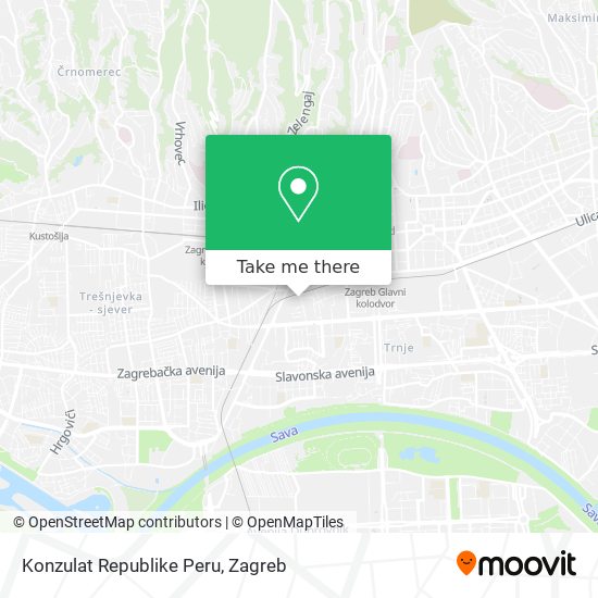 Konzulat Republike Peru map
