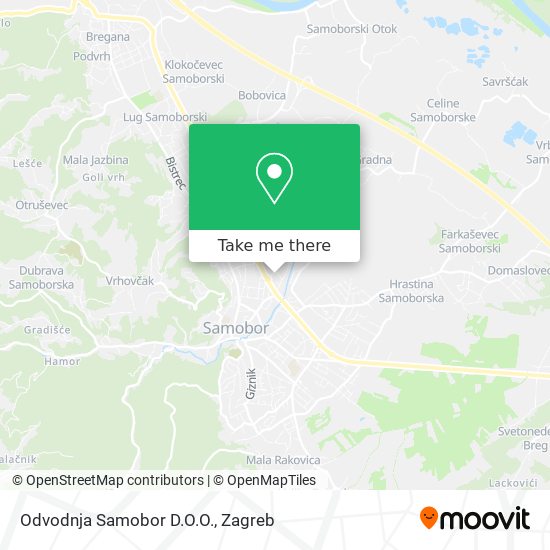 Odvodnja Samobor D.O.O. map