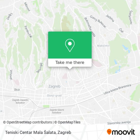 Teniski Centar Mala Šalata map