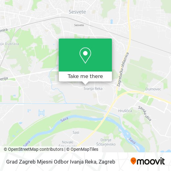 Grad Zagreb Mjesni Odbor Ivanja Reka map