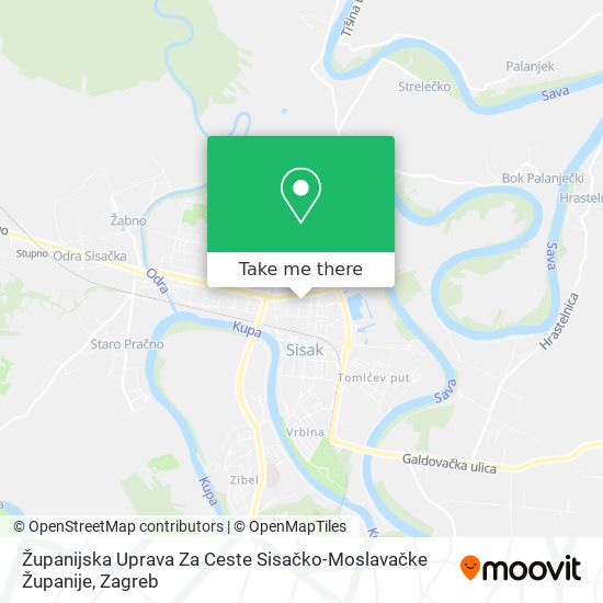 Županijska Uprava Za Ceste Sisačko-Moslavačke Županije map