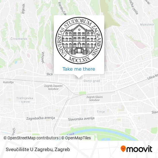 Sveučilište U Zagrebu map