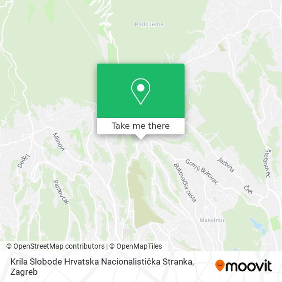 Krila Slobode Hrvatska Nacionalistička Stranka map