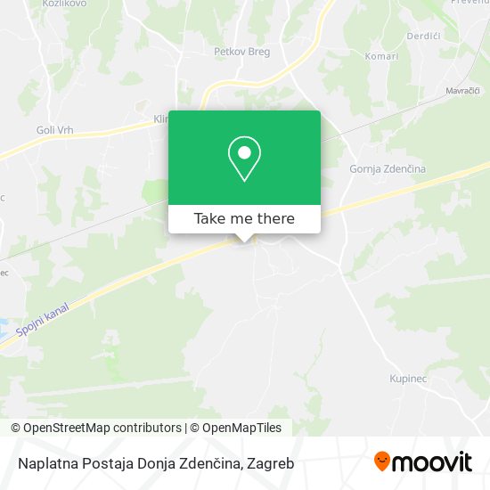 Naplatna Postaja Donja Zdenčina map