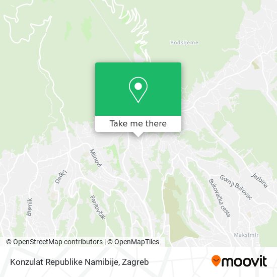 Konzulat Republike Namibije map