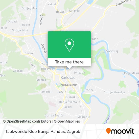 Taekwondo Klub Banija Pandas map