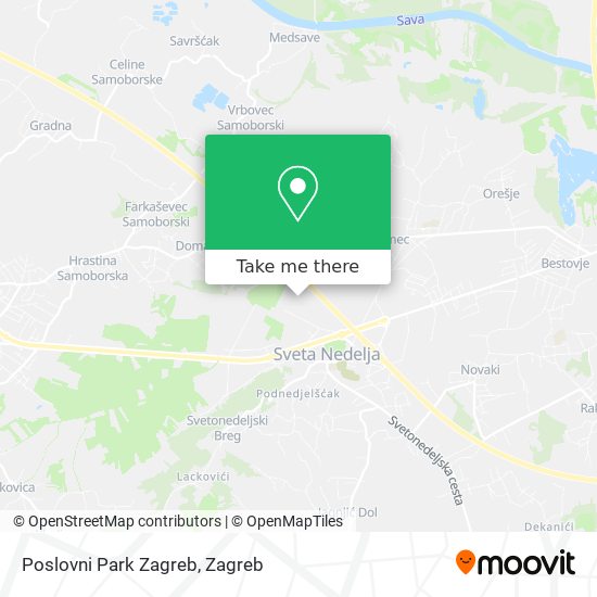 Poslovni Park Zagreb map