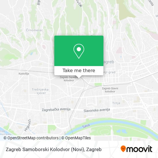 Zagreb Samoborski Kolodvor (Novi) map