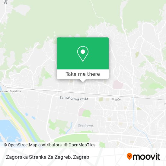 Zagorska Stranka Za Zagreb map