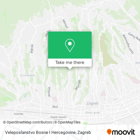 Veleposlanstvo Bosne I Hercegovine map