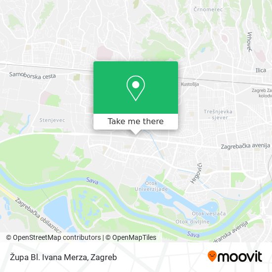 Župa Bl. Ivana Merza map