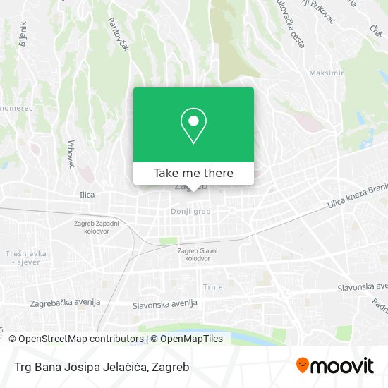 Trg Bana Josipa Jelačića map